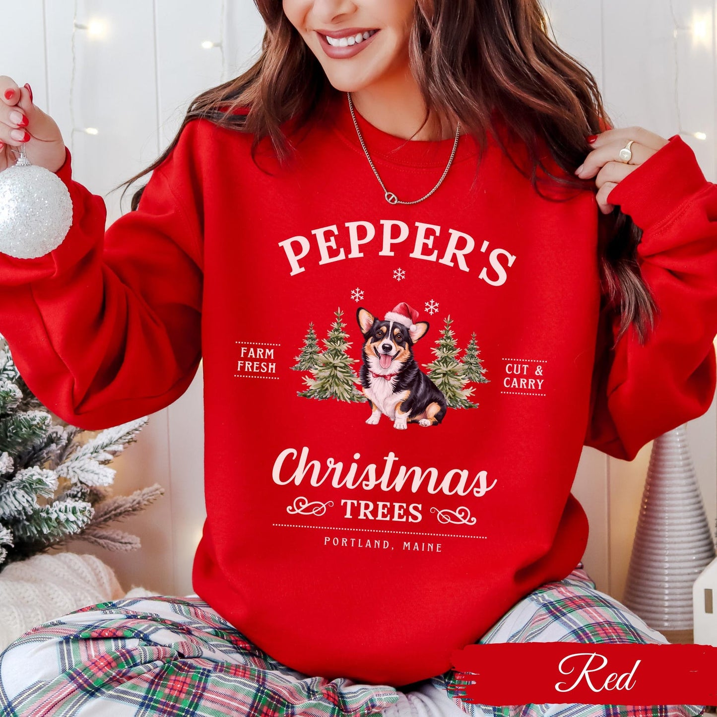 Personalisiertes Haustierportrait Weihnachts-Sweatshirt Besticktes Hundegesicht Hoodie Andenken Geschenk