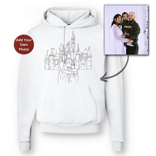 Personalisierter Kapuzenpullover mit Porträt-Stickerei, perfektes Geschenk für Paare