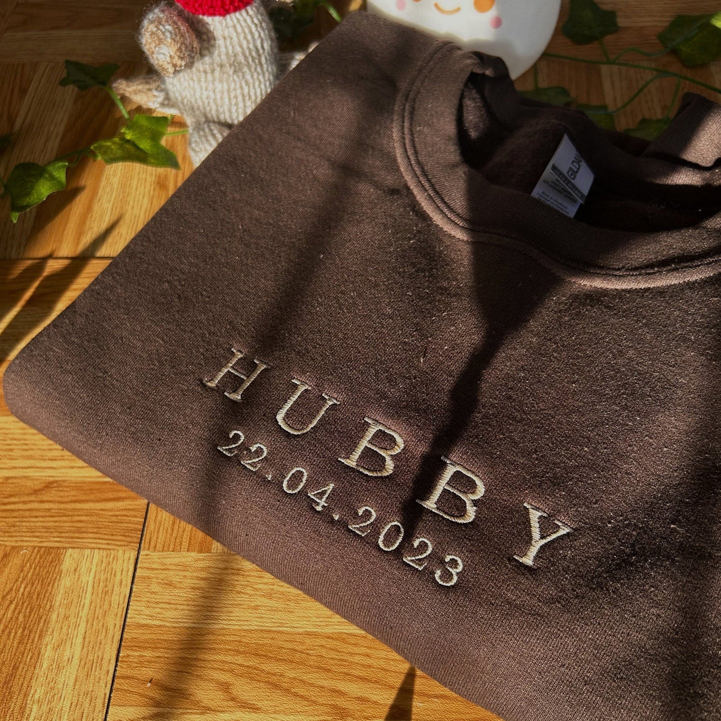 Personalisiertes Jahr Wifey Hubby Besticktes Sweatshirt Benutzerdefiniertes Paar Passender Hoodie Valentinstag Jahrestag Geschenk